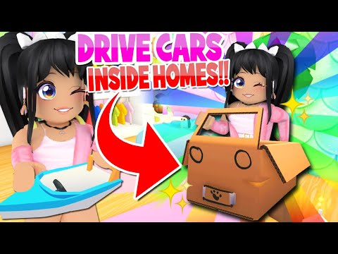 *GLITCH* How To DRIVE VEHICLES *INSIDE* HOMES! ADOPT ME (roblox)