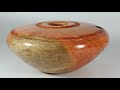 wood turning - carob wood texture hollow form