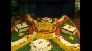 Amazing Onam Athapookalam in a village(rotating atham) kerala style