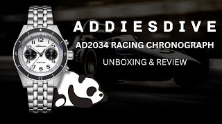 Addiesdive AD2034 Panda Chronograph watch