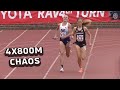CHAOS In Record-Breaking Championship Of America Women's 4x800m At Penn Relays 2024