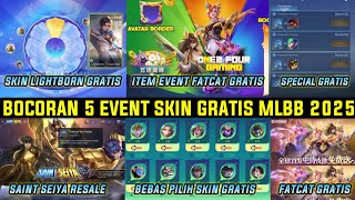 BOCORAN 5 EVENT SKIN GRATIS MLBB 2025 ! EVENT SKIN FATCAT, SAINT SEIYA, ROOM EFFECT GRATIS, DLL