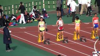 2017.11.12 鞘ヶ谷記録会 中学女子100ｍH決勝