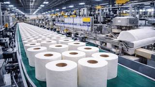 How Tissue Paper Is Made 😲 Factory Process#TissuePaper#HowItsMade#FactoryProcess#Manufacturing