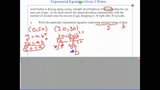 Exponential Modeling Problems Given 2 Points
