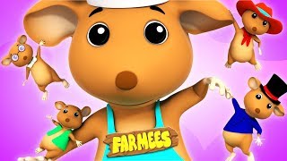 Five Naughty Rats |  Kindergarten Nursery Rhymes For Kids | Video For Toddlers By Farmees