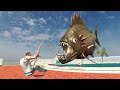 Franklin Fight Giant Shark Piranha in Indian Bike Driving 3D