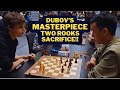 Dubov Masterpiece! Two Rooks Sacrifice!! Daniil Dubov vs. Arystan Isanzhulov | World Blitz Team 2024