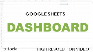 Google Sheets - Dashboard Tutorial - Dynamic QUERY Function String - Part 3