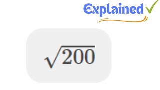 sqrt(200), square root of 200 simplify