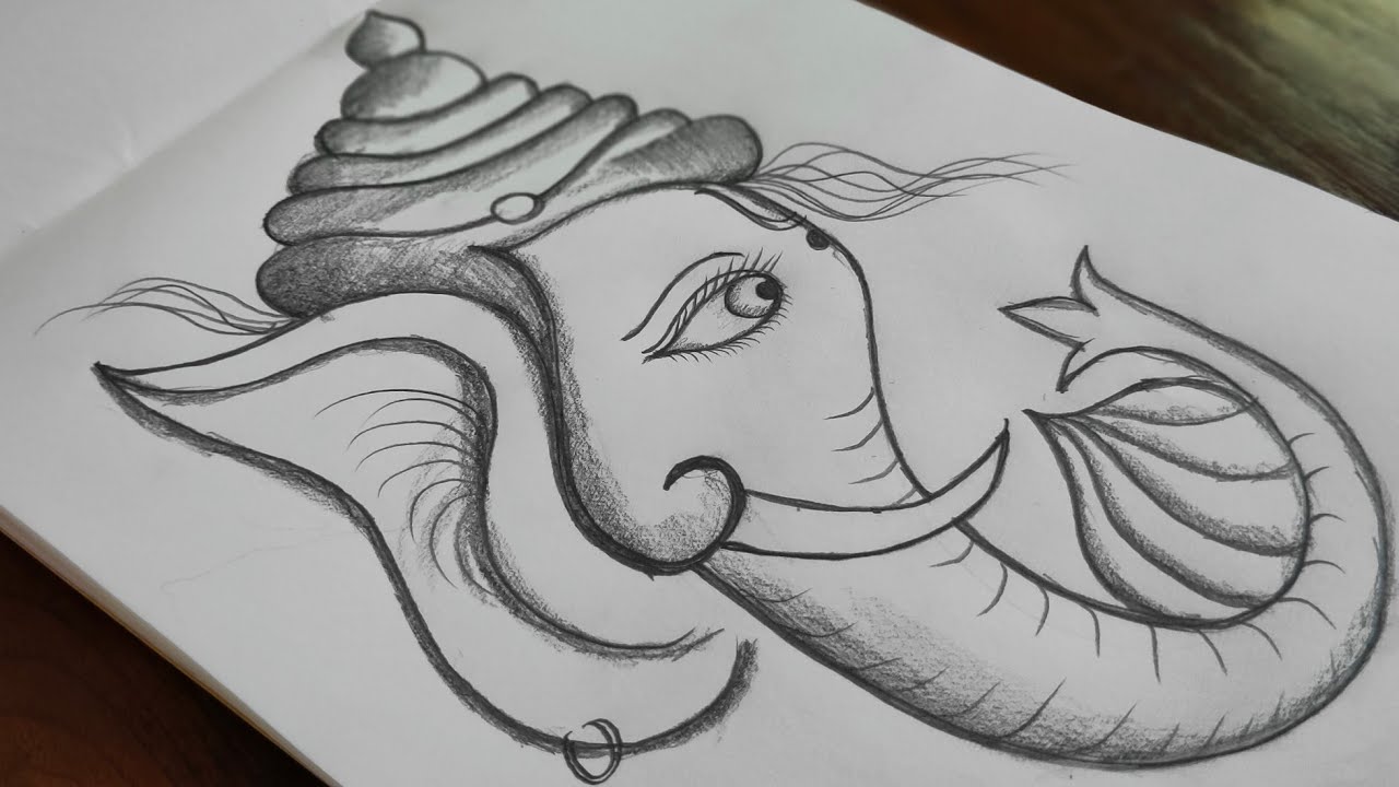 Easy Ganesh Pencil Drawing