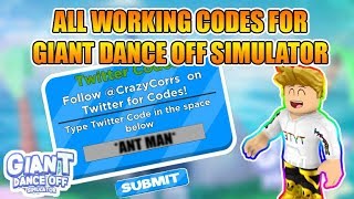 roblox codes for dance off simulator