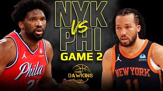 New York Knicks vs Philadelphia 76ers Game 2  Highlights | 2024 ECR1 | FreeDawki