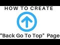 Create A Scroll Back To Top Page Arrow Button With CSS and Jquery