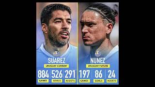 SUAREZ VS NUNEZ #football#messi#ronaldo#mbappe#neymar#viral#shorts#cr7#goat#soccer#haaland