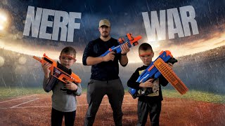 Nerf War With My Kids. High Powered Toy Guns !!!