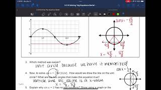 Lesson 3.3 Solving Trig Equtions