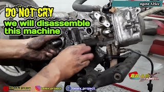 DISASSEMBLE ENGINE 125cc YAMAHA XEON RC !! [ with yamaha mechanic ]