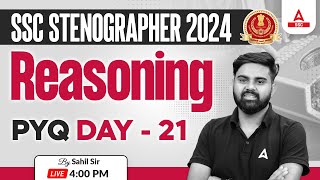 SSC Stenographer 2024 | SSC Steno Reasoning By Sahil Tiwari | Previous Year Questions #21