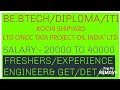 KOCHI SHIPYARD LTD Hiring Executive Trainees/ONGC /TATA PROJECT/OIL INDIA' LTD/BE TECH/Diploma/ITI