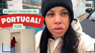 PRIMEIRO DIA DE TRABALHO AQUI EM PORTUGAL 🇵🇹/COMO E TRABALHAR NA EUROPA /ACHEI A IGREJA/VLOG