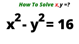 A Nice Math Problem x^2-y^2=16
