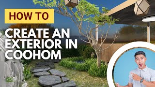 HOW to Create Exterior in Coohom, Exterior Render for Multi-Level Design.