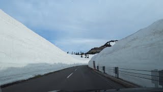 【車載動画】「志賀草津道路」雪残る朝の絶景道路を走る【2022】