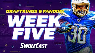 WEEK 5 NFL DRAFTKINGS & FANDUEL DFS LINEUP ADVICE - SWOLECAST