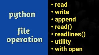 Python File Handling | Working with Files | Read-Write-Append