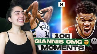 SOCCER FAN REACTS TO 100 FREAKISH Giannis Antetokounmpo Highlights & Moments 😱
