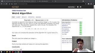 WEIRD ALGORITHM | CSES PROBLEM SET