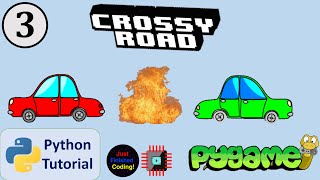 Crossy Road - Part 3 | Python Pygame Tutorial! | Just Finished Coding!