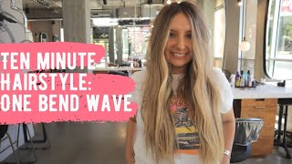 one bend wave for long hair | quick ten minute hairstyle | shannon teyler