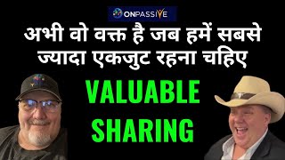 #ONPASSIVE ll अभी वो वक्त है जब हमें सबसे ज्यादा एकजुट रहना चाहिए CHRIS JOHNSON AND MARTY DEGARMO 🤝💯