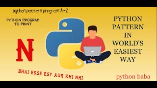 python pattern program to print star in N shape mostly asked question in interview