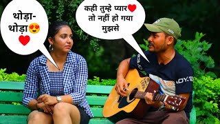 Randomly Singing | Kesariya song, Arijit Singh Songs In Public |Girl Amazing Reaction😍|Jhopdi K