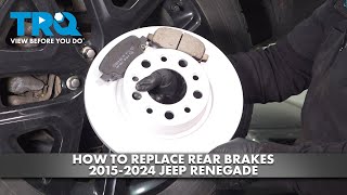 How to Replace Rear Brakes 2015-2024 Jeep Renegade