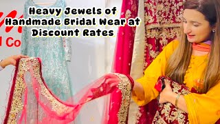 Heavy jewels of handmade Bridal Wear At discount rates~wedding dresses at low price~#lifewithzainab