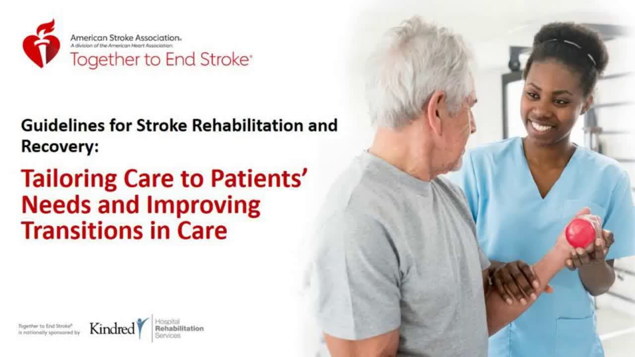 Webinar: Guidelines For Stroke Rehabilitation And Recovery - YouTube