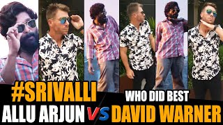 David Warner VS Allu Arjun | #Srivalli Song | Pushpa | Sukumar | Rashmika | News Buzz