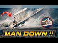 OUCH! PASSENGER GOES DOWN HARD AT HAULOVER INLET !! | WAVY BOATS | HAULOVER BOATS