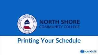 Printing your Class Schedule