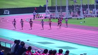 2018静岡県中部高校総体陸上女子100ｍ準決勝3組