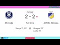 nk celje vs apoel nicosia 2 2 all goals highlights armandas kucys goals konstantinos laifis goal