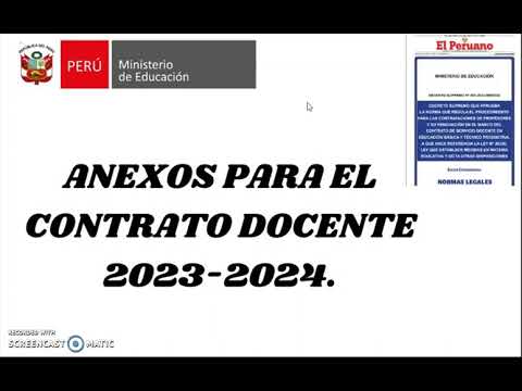 ANEXOS PARA LA CONTRATACION DOCENTE 2023-2024 - YouTube