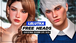 FREE HEADS LeLUTKA 2024 Camila \u0026 Candem |  12 Days of Christmas Second Life Free Gifts