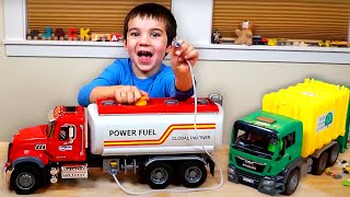 Surprise Toy Truck Unboxing & Pretend Play | Compilation | Toy Trucks for Kids | Jack Jack Plays