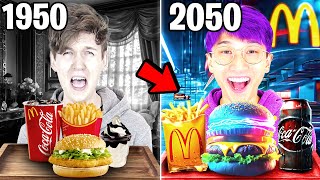 EATING 100 YEARS OF MCDONALDS FOOD?! (LANKYBOX CRAZIEST REACTIONS AT 3AM)