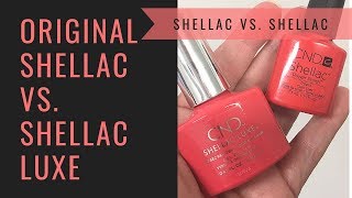 FULL APPLICATION of CND Shellac Luxe vs. CND Original Shellac